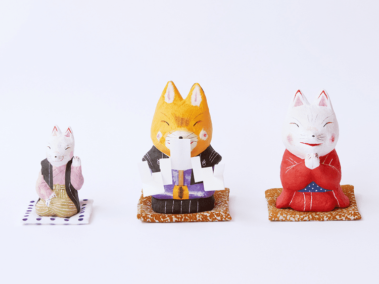 土鈴　京都伏見稲荷　骨董品 伏見稲荷大社 命婦土鈴 白狐 お稲荷さん 京都 - メルカリ